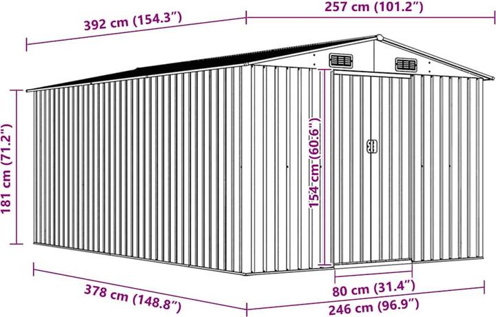 Actual product image vidaXL Gerätehaus