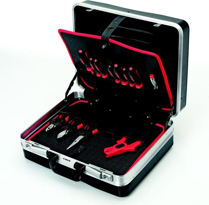 Actual product image Cimco Electrician tool box best (15 pieces)