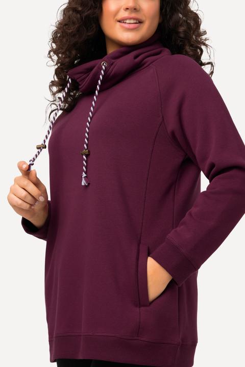 Produktbild Ulla Popken Sweatshirt, weiter Stehkragen, Taschen, Raglan-Langarm (54)