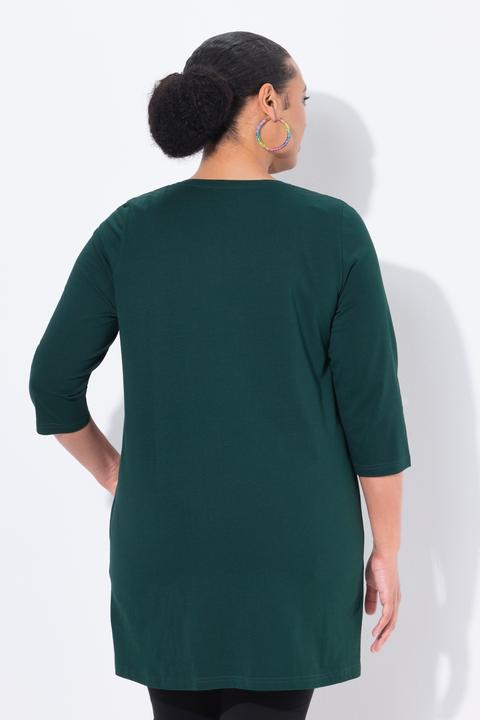 Produktbild Ulla Popken Longshirt, A-Linie, V-Ausschnitt, 3/4-Arm (60)