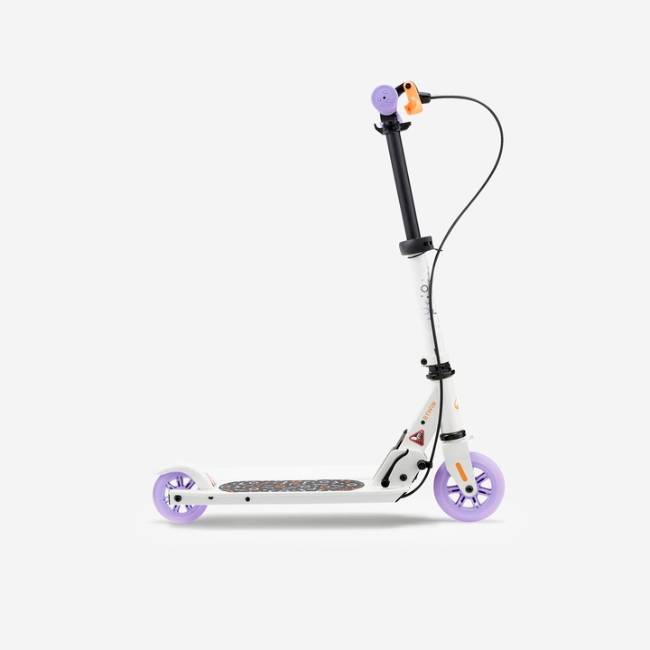 Actual product image Oxelo Scooter Pedal scooter kids with brake - Play 5 white/purple