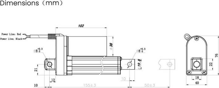 Produktbild Tru Components Elektrozylinder TC12-50-500 TC-13492768 Hublänge 50 mm Schubkraft
