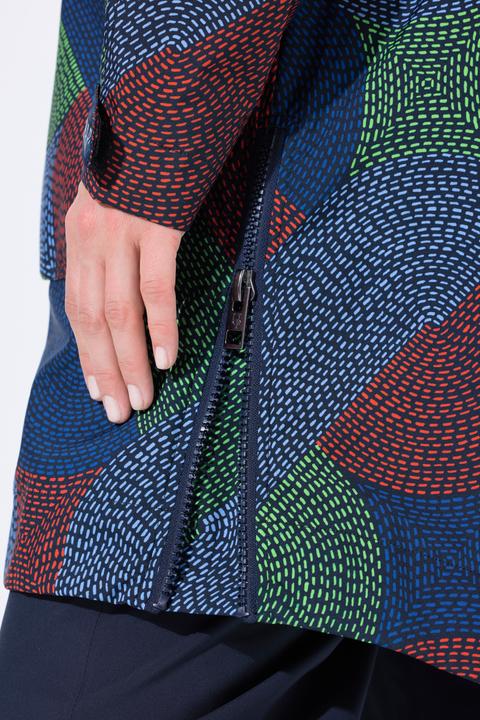 Image du produit Ulla Popken Veste de pluie imperméable, capuche et fermeture zippée de chaque côté, coupe évasée (50, 52)