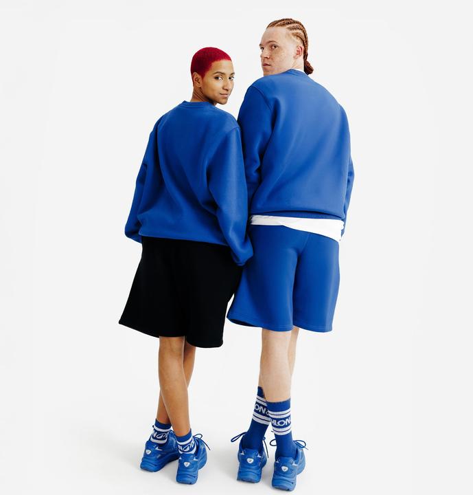 Image du produit Decathlon Sweat col rond mixte, bleu (L)