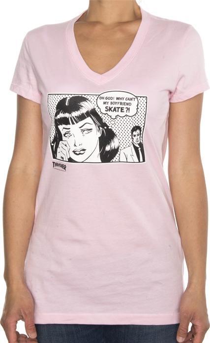 Immagine prodotto Thrasher Girl Boyfriend V-Neck T-Shirt (L)