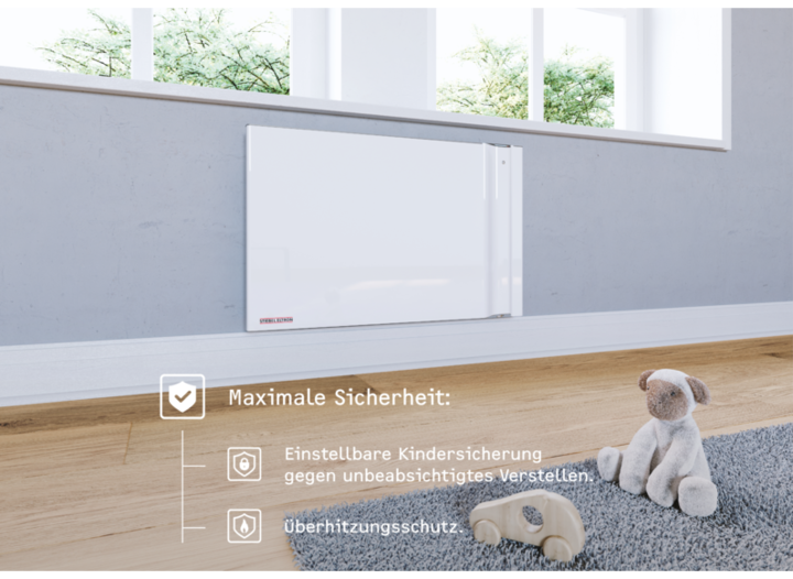 Produktbild Stiebel Eltron CND 75, 0,75 kW Duo Wandkonvektor für ca. 9 m², ohne Stecker (750 W)
