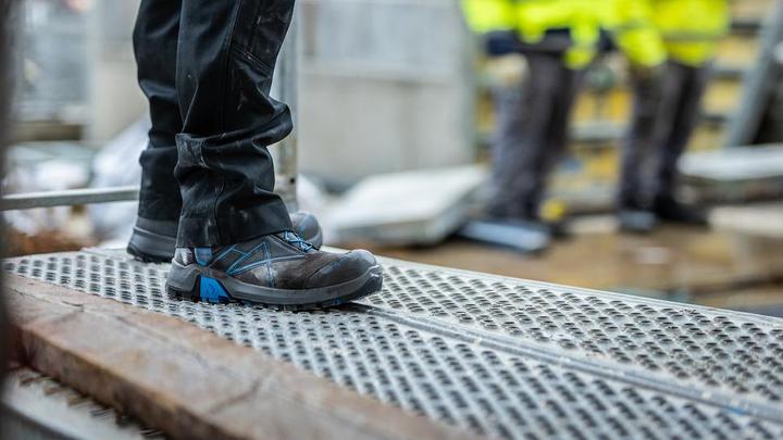 Image du produit Haix Botte de sécurité Connexis® GTX mid taille 8 (42) gris/bleu S3 HRO HI CI WR SRC cuir croûte de (S3, 42)