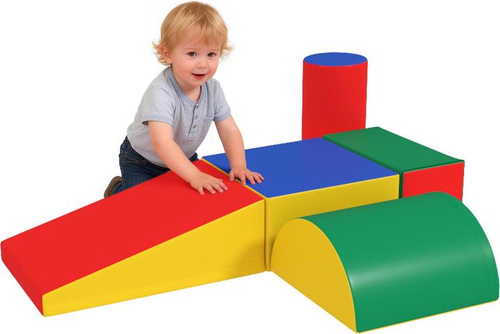 Homcom Bausteinset Kunstleder, Schaumstoff Mehrfarbig