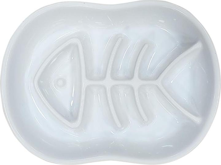 Actual product image Nobby Anti-snake bowl FISH, 22.5 x 17 x 4 cm, white (50 cl)