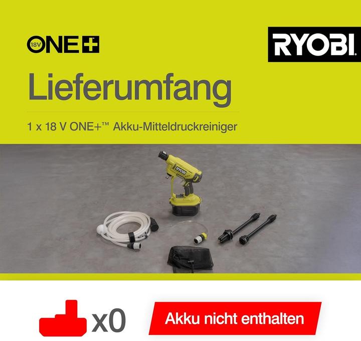 Image du produit Ryobi Slėginis ploviklis (Fonctionnement sur batterie)