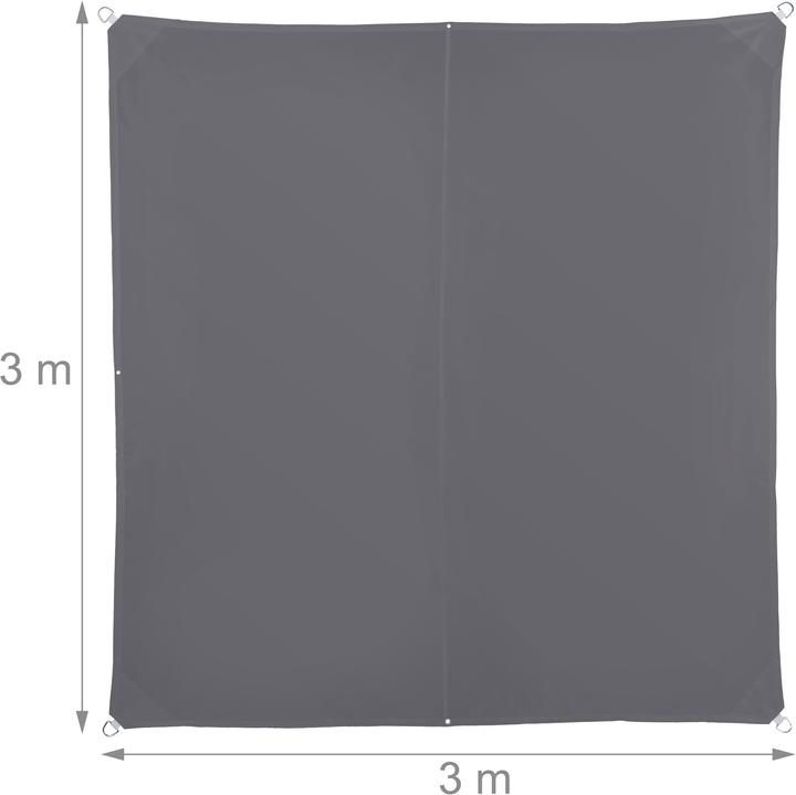Image du produit Relaxdays Voile d'ombrage carré (300 x 300 x 0,5 cm)