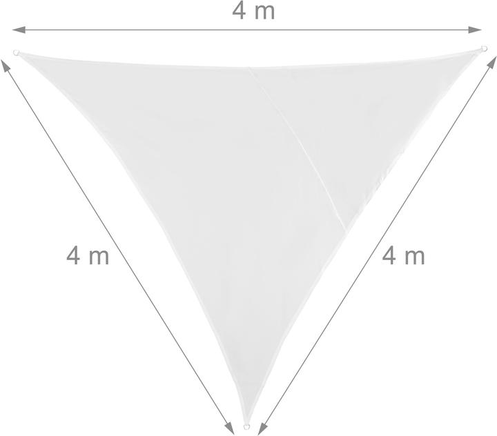 Actual product image Relaxdays Traingular White Shade Sail (400 x 330 x 0.5 cm)