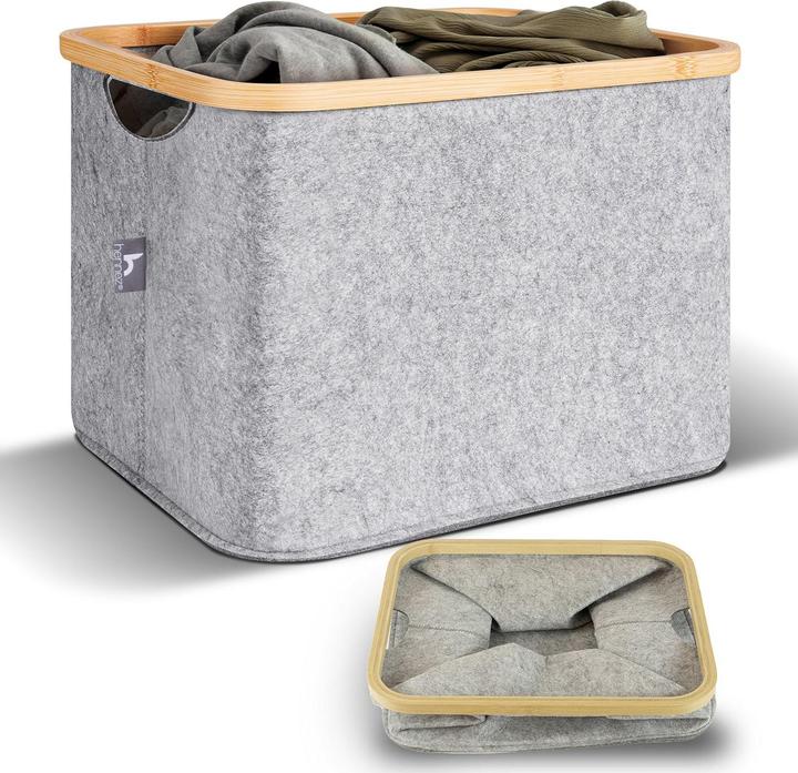 Hennez Aufbewahrungskorb Adrian Grau, 40 l (1x, 41 x 31 x 31 cm)