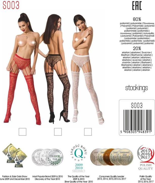 Produktbild Passion Strumpfhose ouvert in weiss (One Size)
