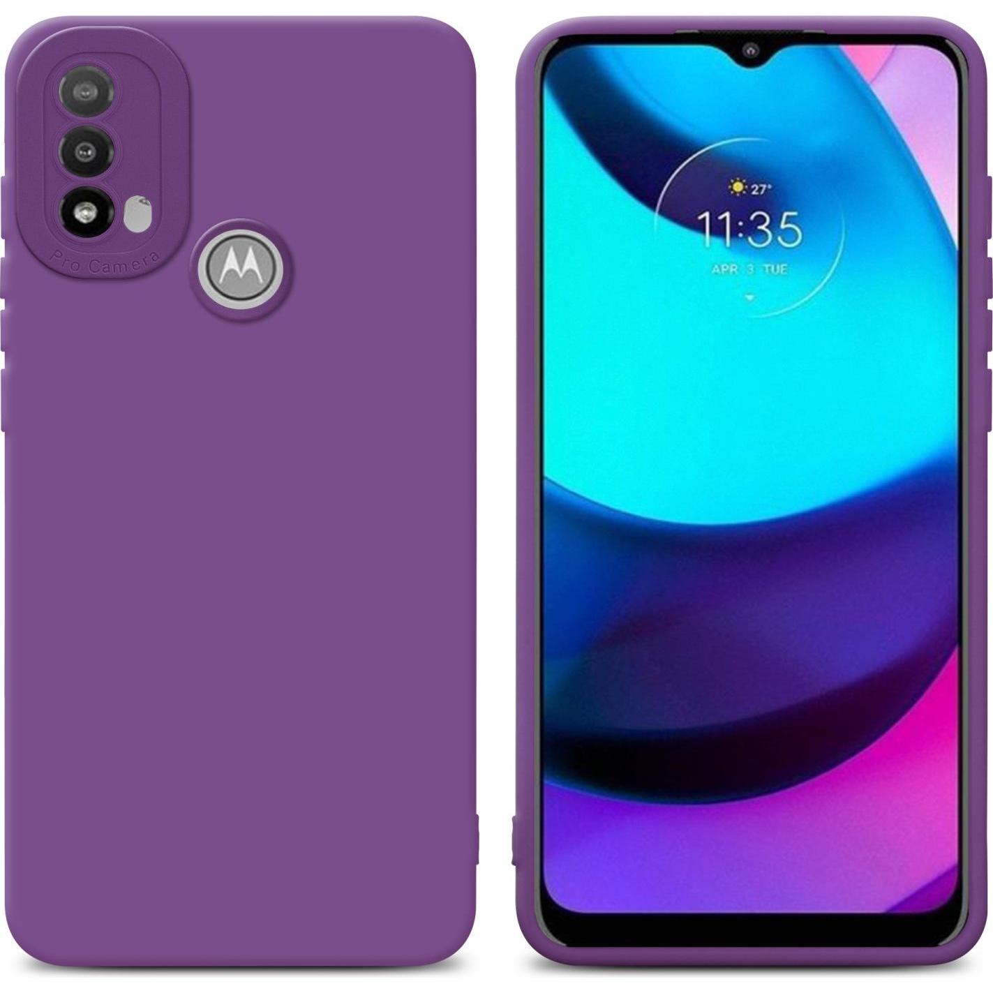 Cadorabo Hülle für Motorola MOTO E20 im TPU Fluid LM162 Style (Motorola Moto E20), Smartphone Hülle, Violett
