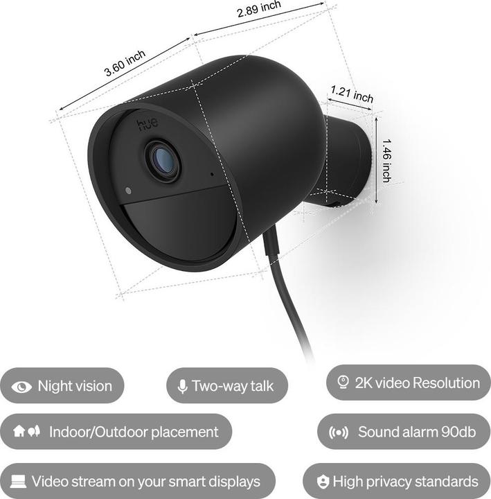 Image du produit Philips Hue Secure kabelgebundene Kamera (2048 x 1080 pixels)