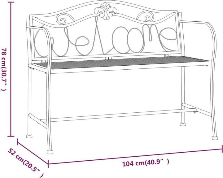 Produktbild vidaXL Gartenbank