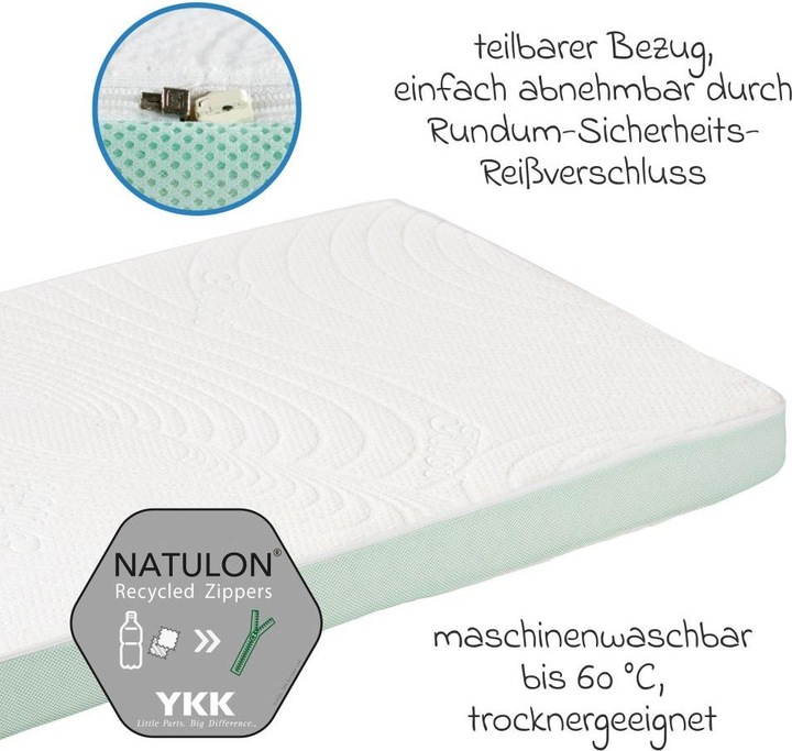 Actual product image Alvi Babymatratzen & Kindermatratzen 4-tlg. Matratzen-Set für Kinderbett 70x140 (70 x 140 cm)
