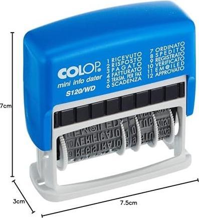 Image du produit Colop Tampon multitexte 41x4mm S120WDD07 12 textes I