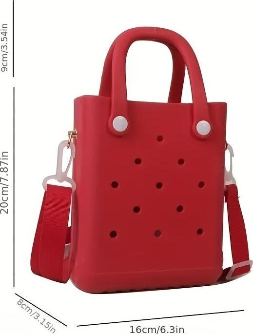Produktbild Only-Bags.Store 1 Stück Mini Sommer Strandtasche, EVA Loch Reisetasche, Outdoor Sport Pool Boot Hochwertige