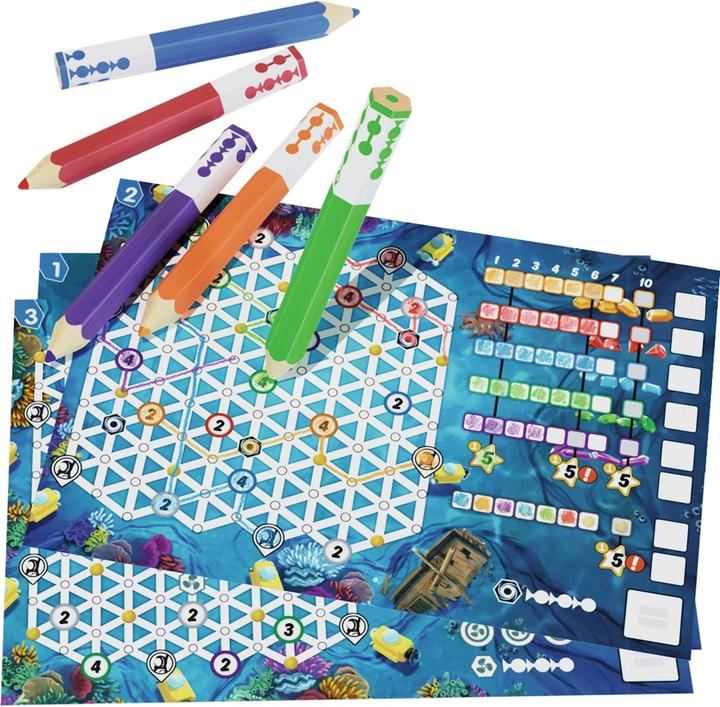 Actual product image Amigo Pick a Pen: Riffe Roll + Write 2-4players 8+ (German, 2 - 4 Players)