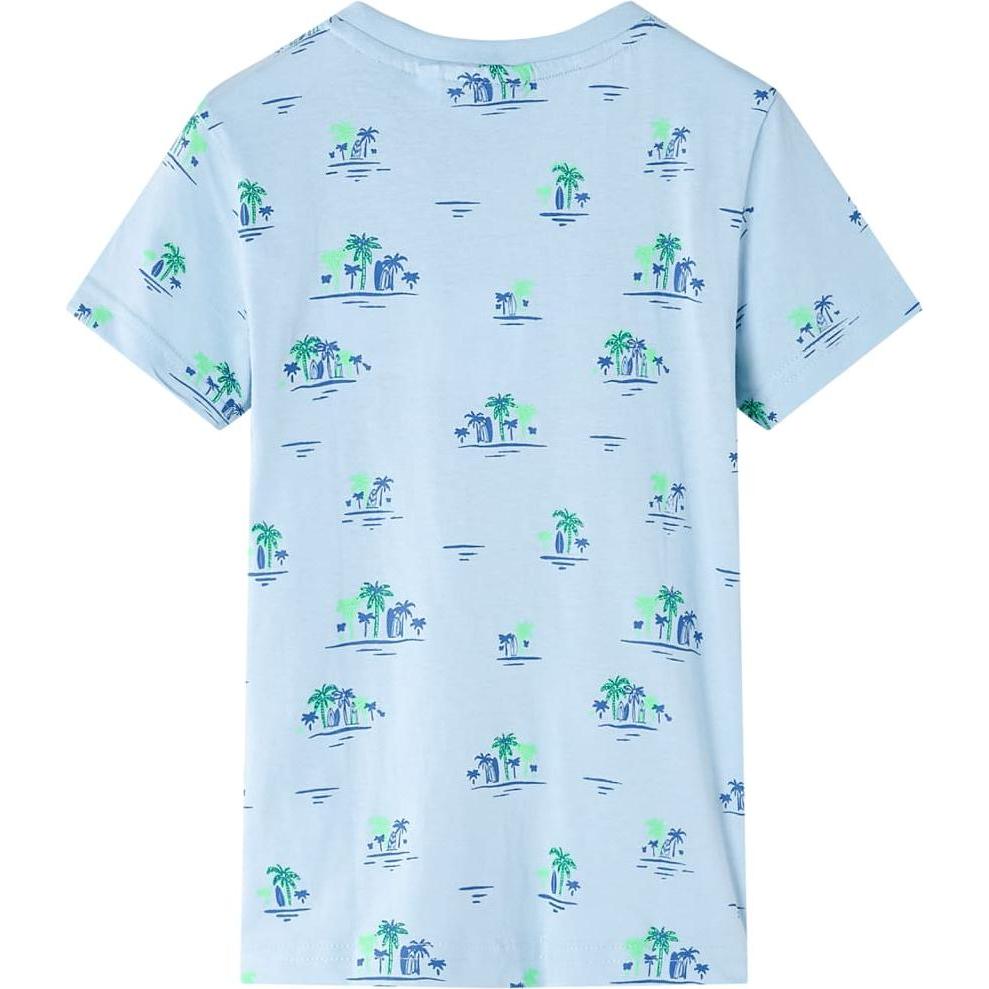Thumbnail - VidaXL, Jungen, Shirt, Kinder-T-Shirt Hellblau 92,Material: 100 % Baumwolle,Farbe, Blau, (92)