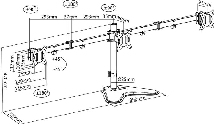 Actual product image LogiLink BP0174 (Table, 27")
