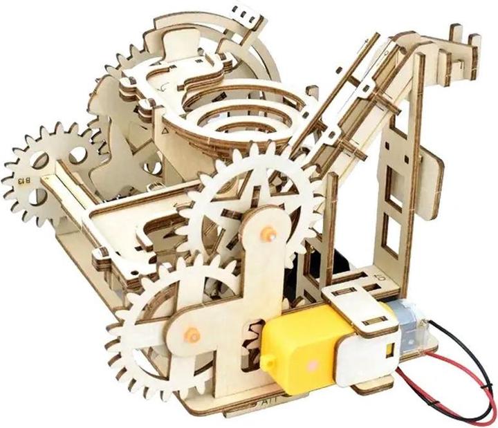 Produktbild The Toy Company 3D Holz Kugelbahn, Murmelbahn Puzzle aus Holz, batteriebetrieben