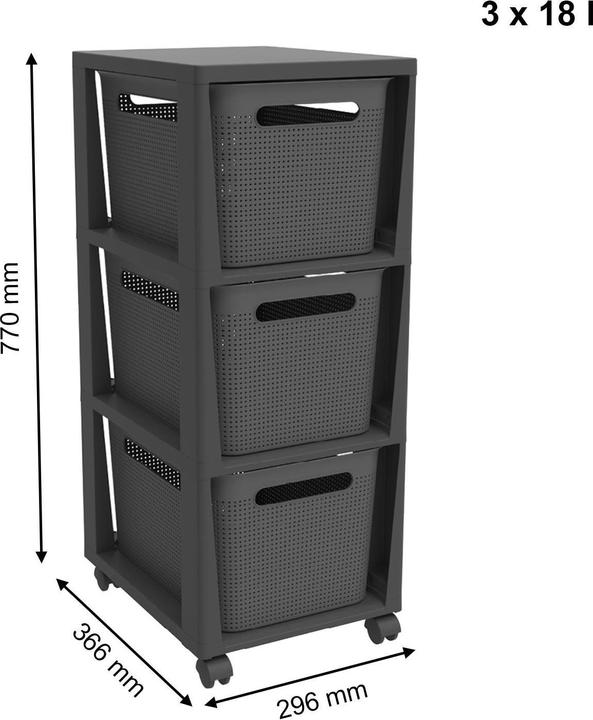 Actual product image Rotho Tower of drawers (30 x 35 x 38 cm)