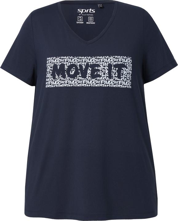 Produktbild Ulla Popken Damen grosse Grössen Funktionsshirt, schnelltrocknend, Halbarm marine 42+ 826740130-42+ (42, 44)