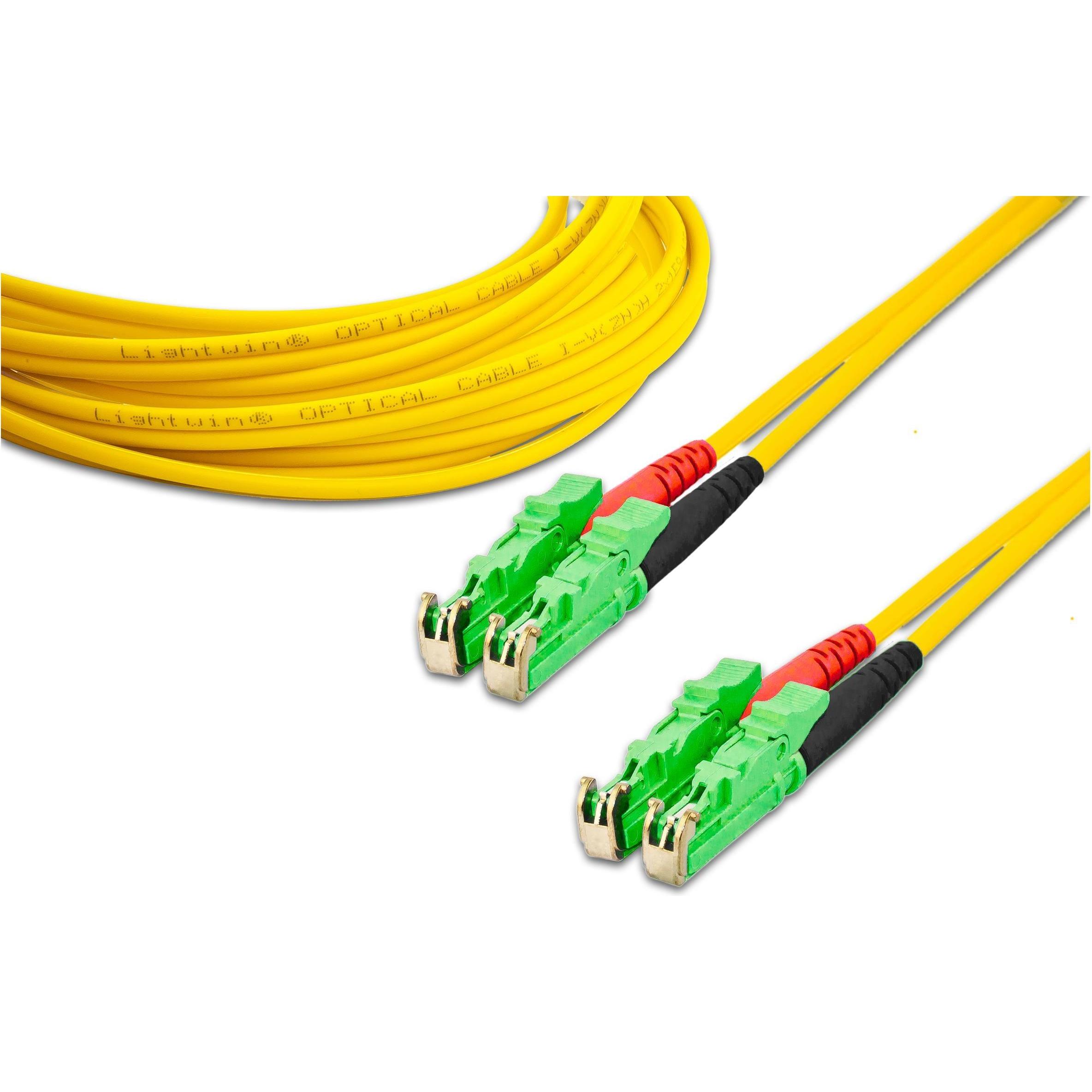 Lightwin LWL-Patchkabel LSH/APC-LSH/APC, Singlemode, Duplex, 1m (CAT6, 1 m), Netzwerkkabel
