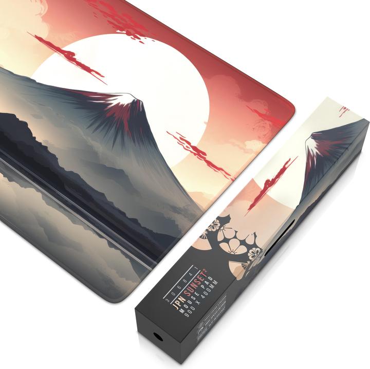 Produktbild Titanwolf Gaming Mauspad, 900 x 400mm XXL Speed Gaming Mausmatte, Mousepad Extragrosse Fläche, Japan Sunset 2 (XXL)