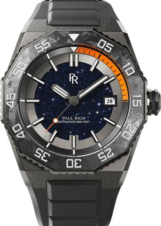 Actual product image Paul Rich PR-45272 Herrenuhr Aquacarbon Pro Forged 42mm 20ATM (Diving watch)