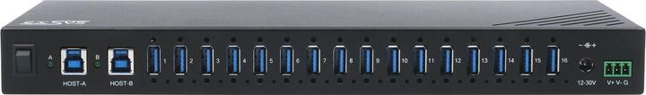 Produktbild Exsys Industrial USB 3.2 Gen 1 Hub 16-Port (USB-B, 16 Ports)