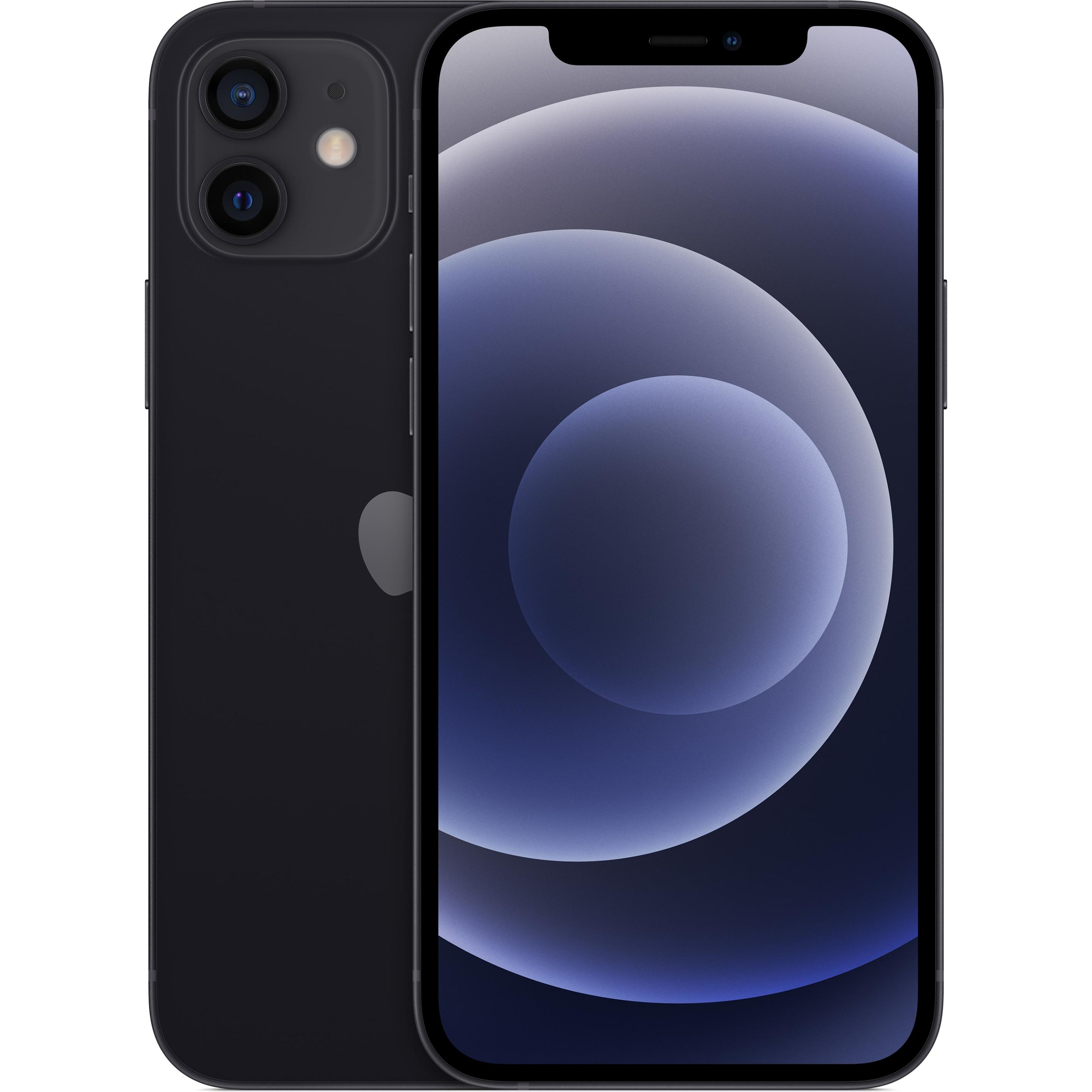 Apple iPhone 12 (256 GB, Black, 6.10", SIM + eSIM, 12 Mpx, 5G), Smartphone, Schwarz