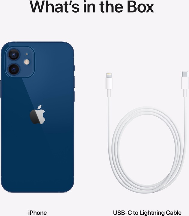 Actual product image Apple iPhone 12 (256 GB, Blue, 6.10", SIM + eSIM, 12 Mpx, 5G)