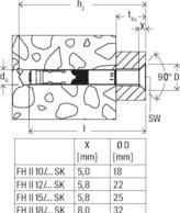 Immagine prodotto Fischer Ancora ad alte prestazioni FH II 18/25 SK (20 pz.)