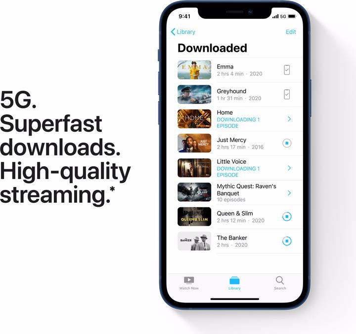 Produktbild Apple iPhone 12 (128 GB, Blue, 6.10", SIM + eSIM, 5G)
