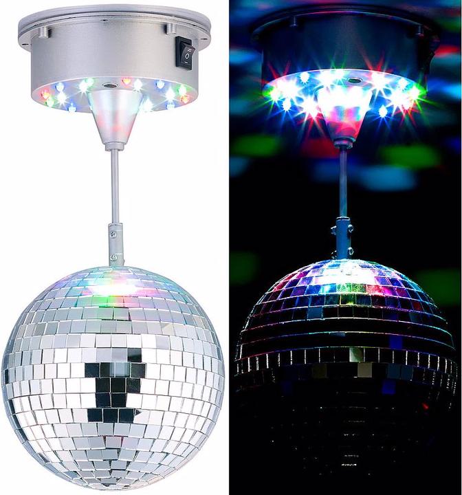Produktbild Lunartec Selbstdrehende Discokugel mit Sockel (15 cm)