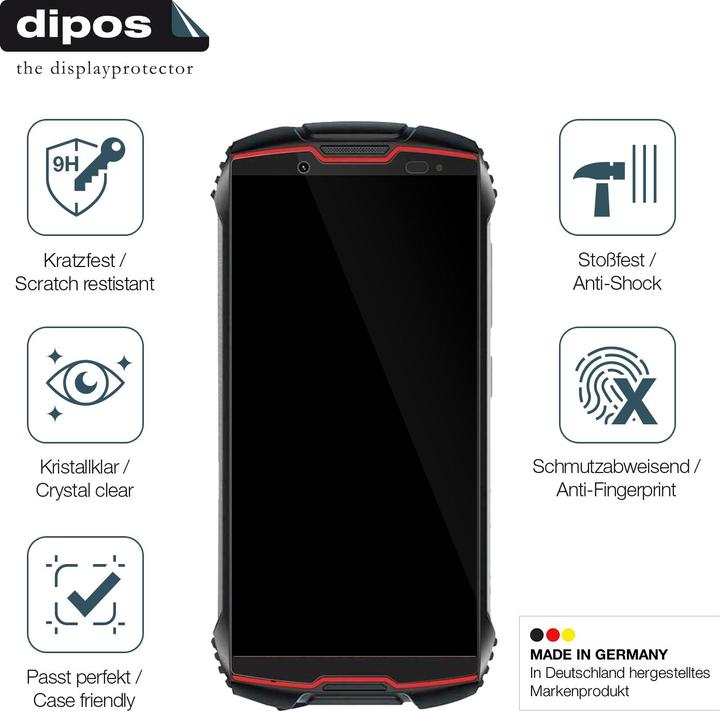 Produktbild Dipos Displayschutz Anti-Shock (2 Stück, Cubot King Kong Mini 2 Pro)