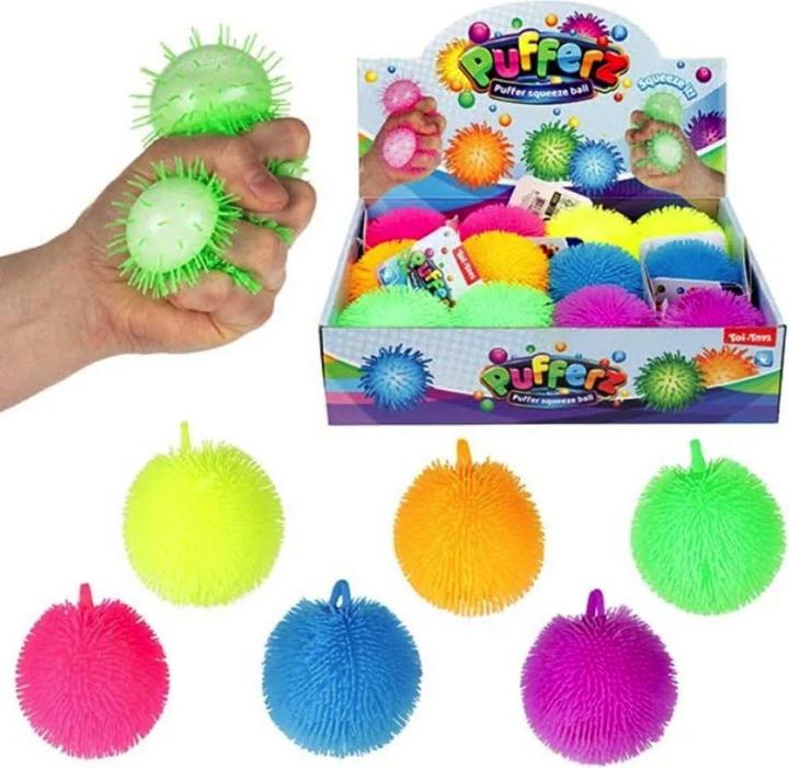 Actual product image Toi-Toys Pufferz Squeeze Pufferball Neon, 8cm