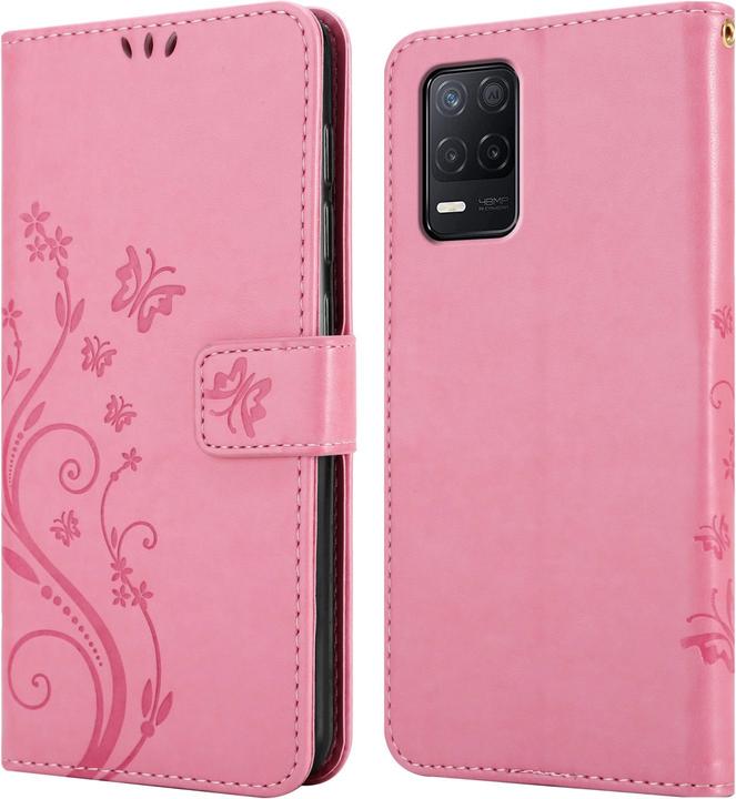 Image du produit Cadorabo Housse Flower Book pour Realme 8 5G / V13 / Q3 / Q3i / Narzo 30 5G (Realme Narzo 30 5G, Realme Q3i 5G, Realme V13)