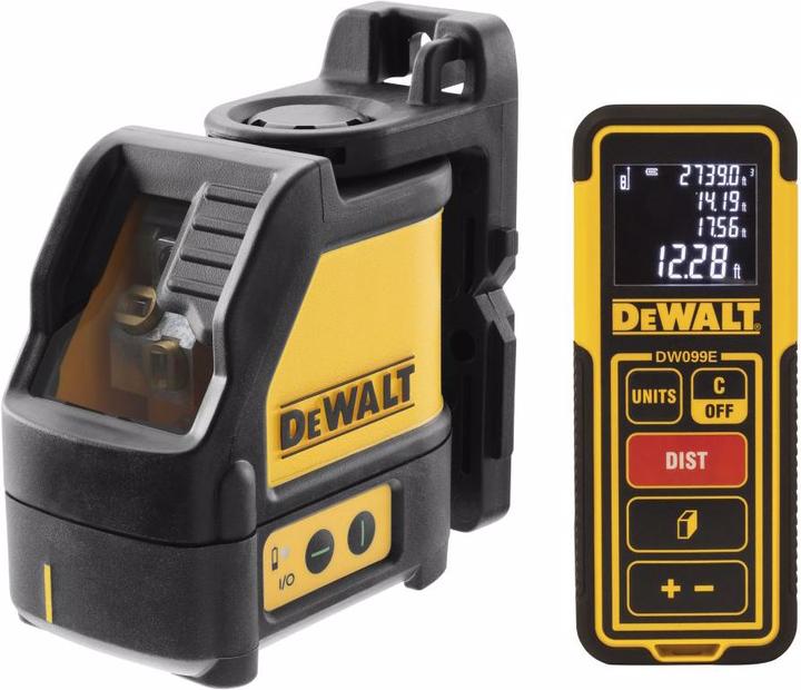 Produktbild DeWalt Kreuzlinien-Laser DW088CG & Laser-Distanzmeser DW099E