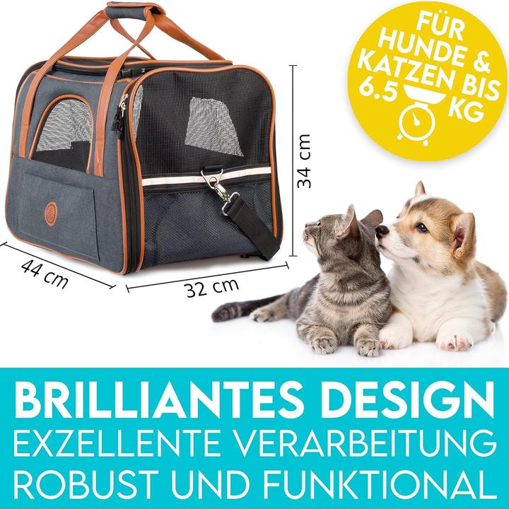Produktbild Hund ist König Hundetasche (Hund, Katze, Abschliessbar, Atmungsaktiv, Reflektoren, Faltbar)