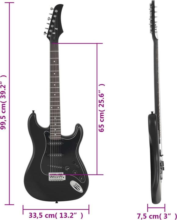 Produktbild vidaXL Jeannine (E-Gitarre, Holzwerkstoff, Birkenholz, Massives Bergahornholz)