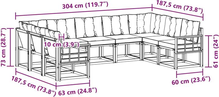 Produktbild vidaXL Outdoor-Sofagarnitur
