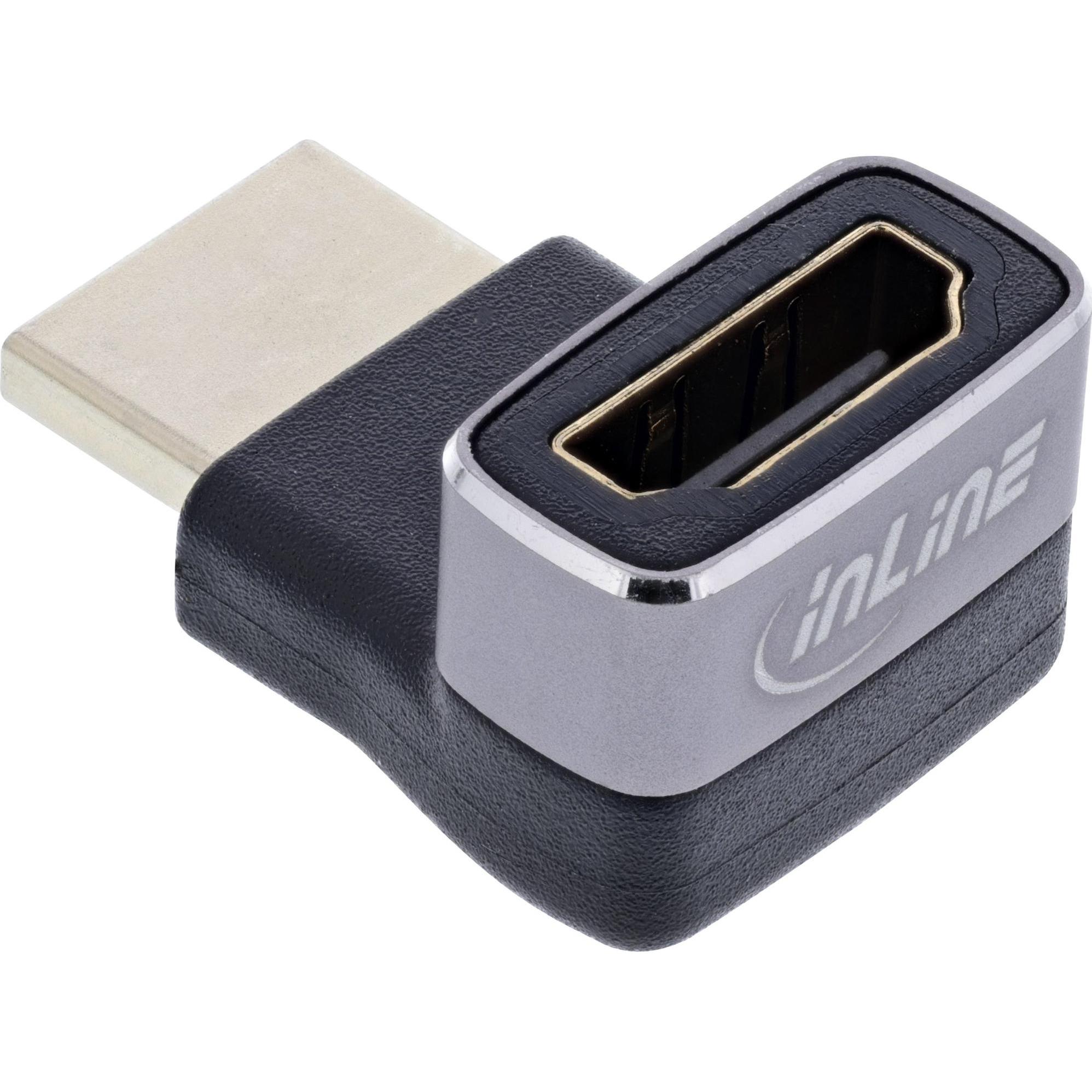 Thumbnail - InLine HDMI Adapter (HDMI), Data + Video Adapter, Grau, Schwarz