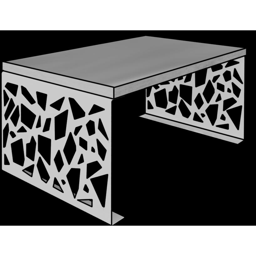 ADRK Furniture, Couchtisch + Beistelltisch, Semara (100 x 60 x 45 cm)