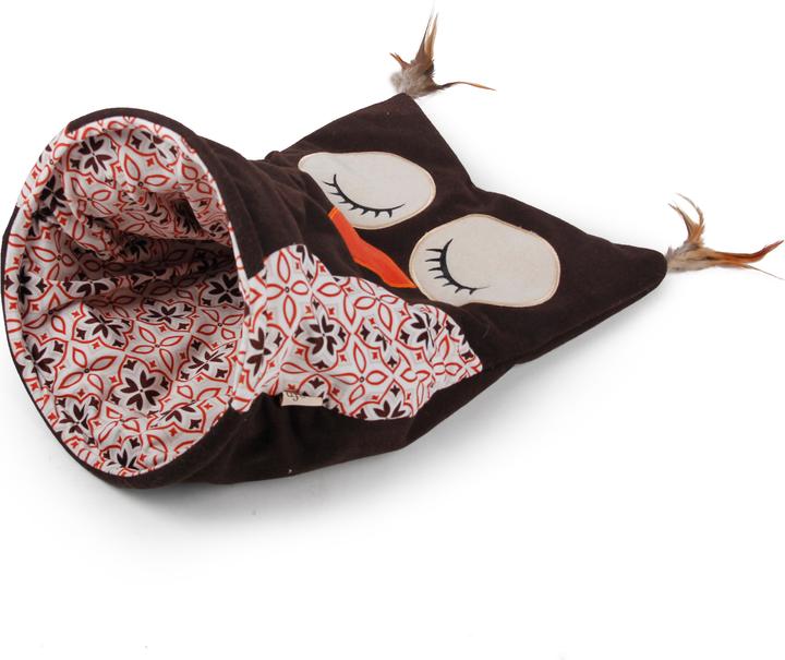 Actual product image All for Paws Cat Bag Owl Brown (Plush toy cat)