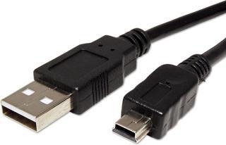 Produktbild Logo USB-Kabel USB-A - miniUSB 0,6 m Transparent (31184) (0.60 m, USB 2.0)